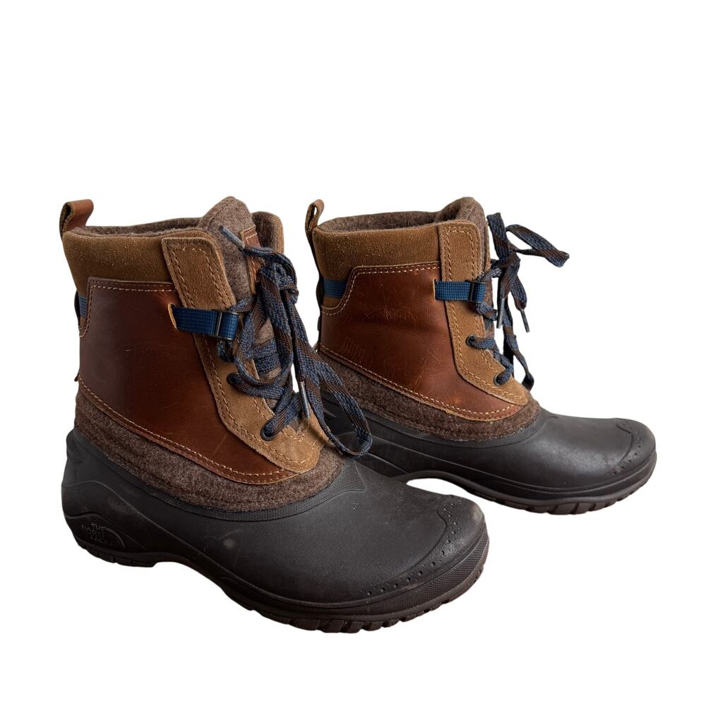 The North Face Shellista III shorty Winter Boots Brown Women's size 8‎